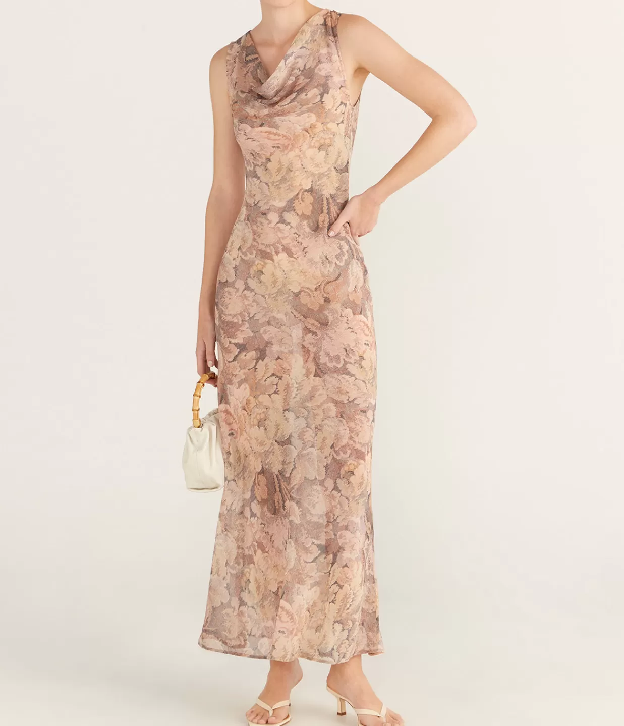 Cheap Moss Maxi Dress In Antique Floral Dresses