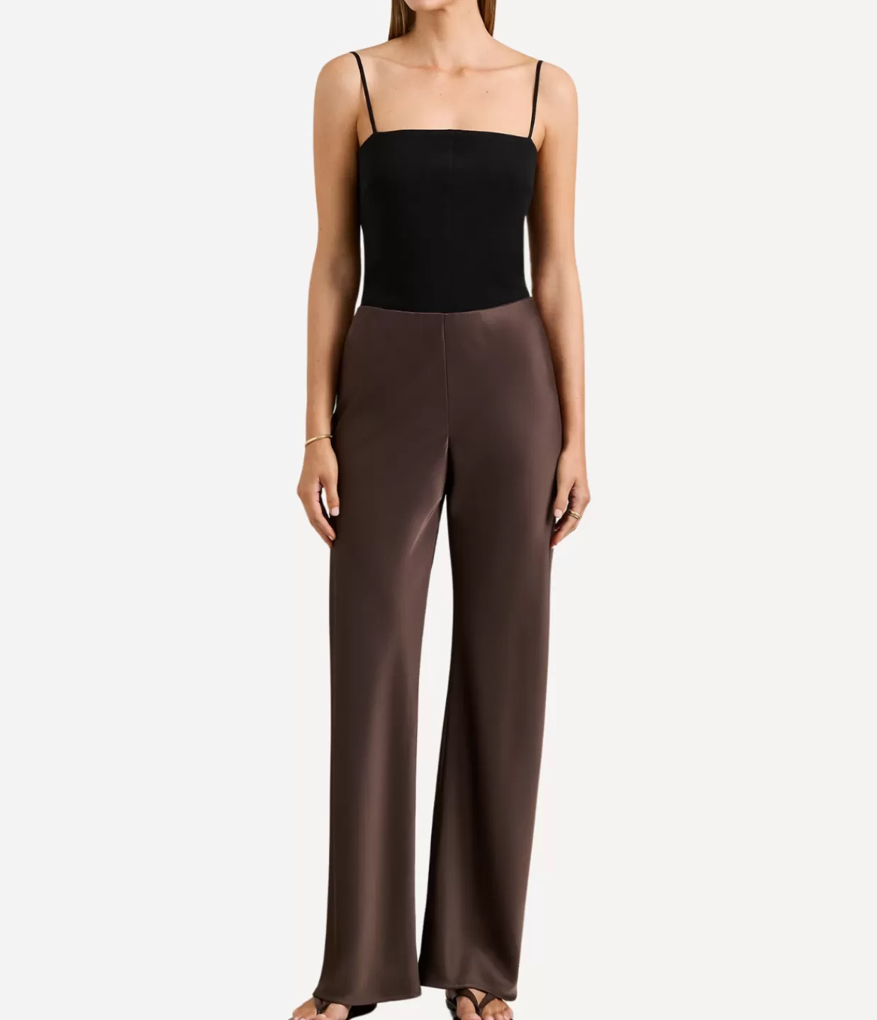 Clearance Myrna Bias Pant In Chocolate Pants