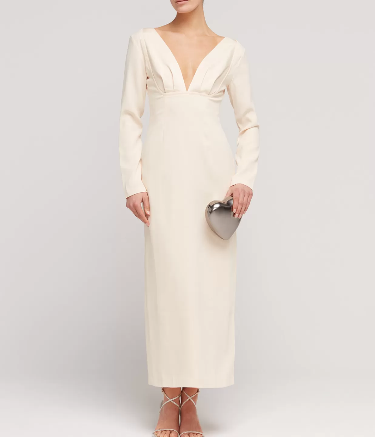 Online Nancy Long Sleeve Dress In Ivory Dresses