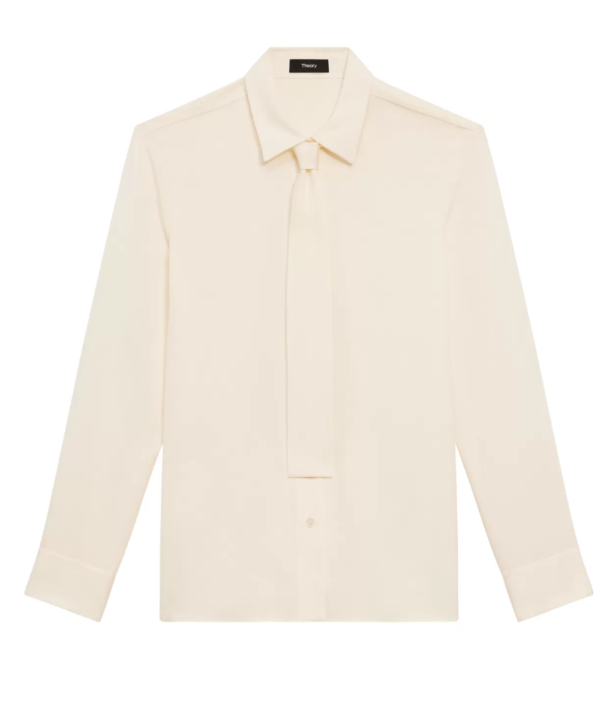 Store Neck Tie Shirt In Ivory Tops