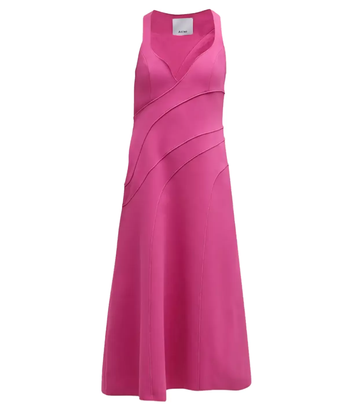 Shop Newgate Midi Dress In Magenta Dresses