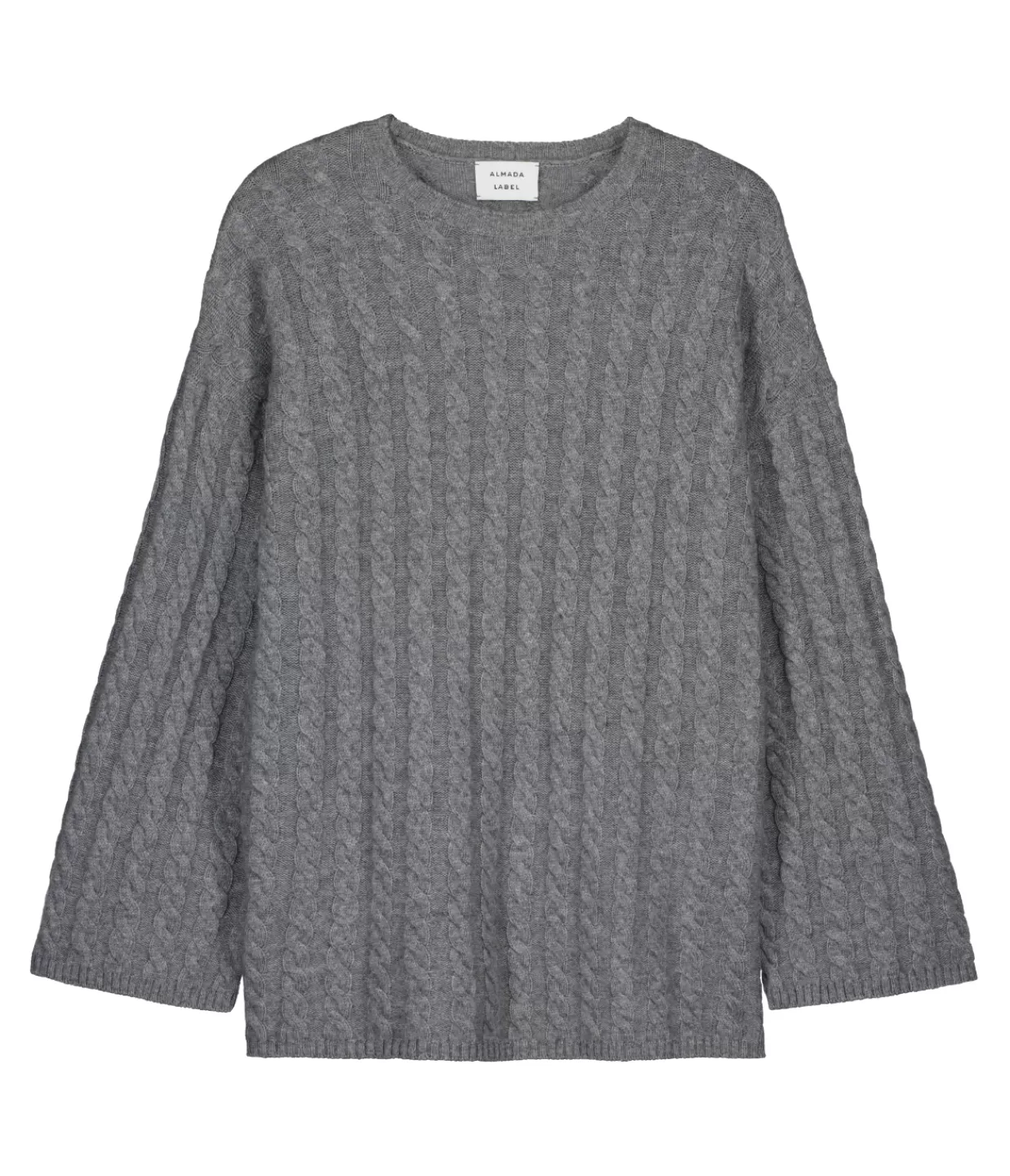 Online Noa Cable Knit Cashmere And Merino Sweater In Medium Grey Knitwear
