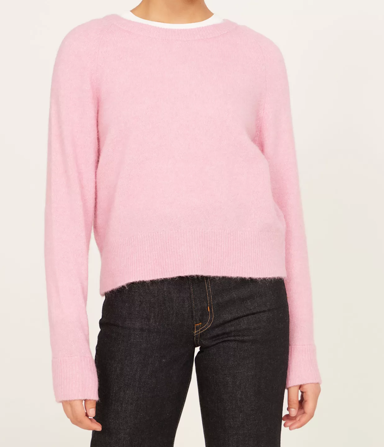 Fashion Nor O Short Knit In Orchid Smoke Knitwear