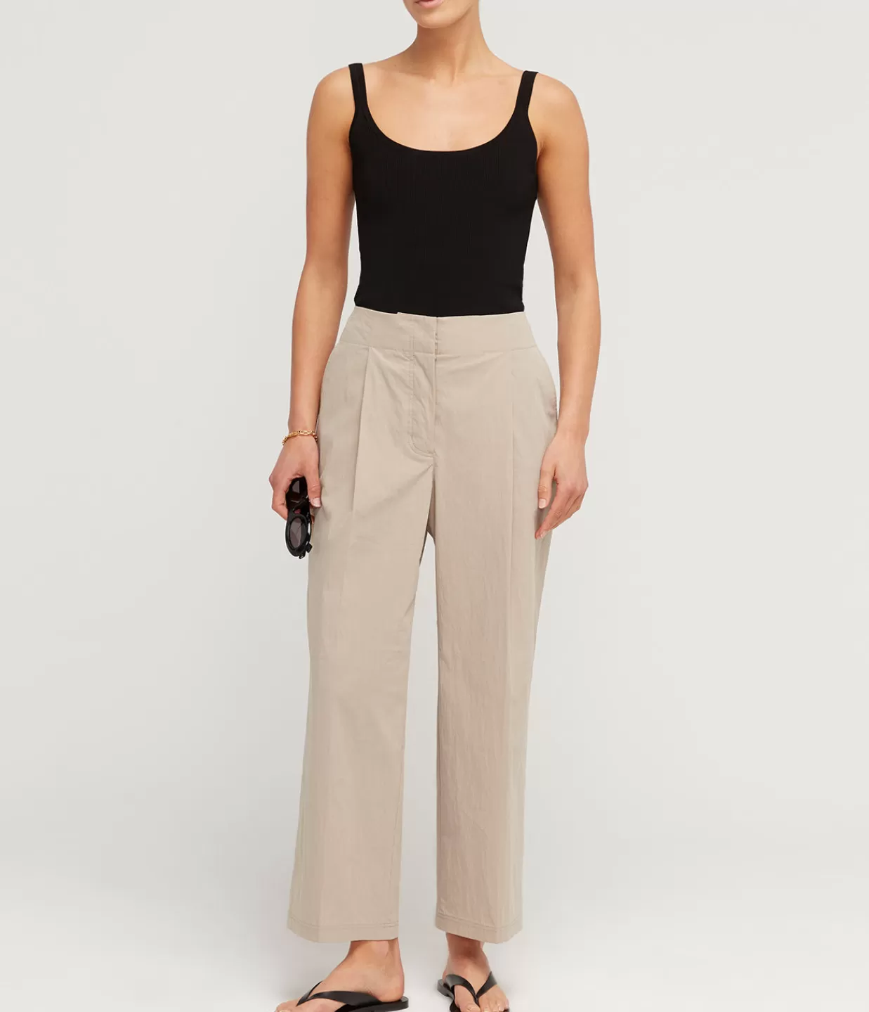 Shop Olivier Pant In Stone Pants