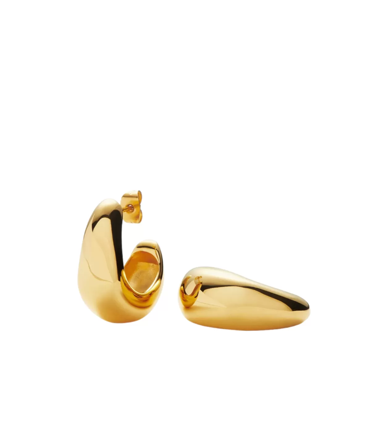 Best Organic Dome Hoop Earrings In Gold Jewellery | Earrings