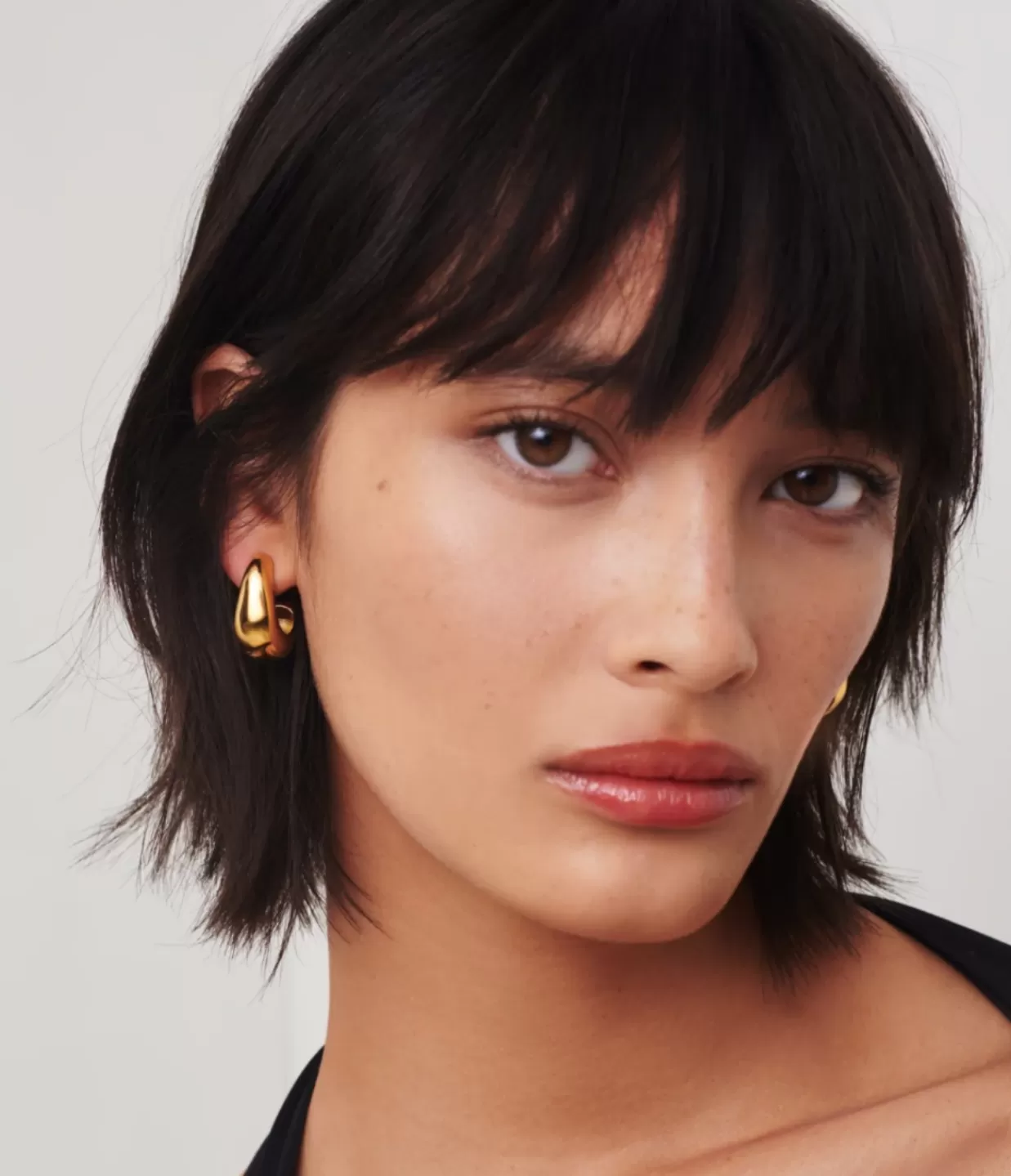 Best Organic Dome Hoop Earrings In Gold Jewellery | Earrings