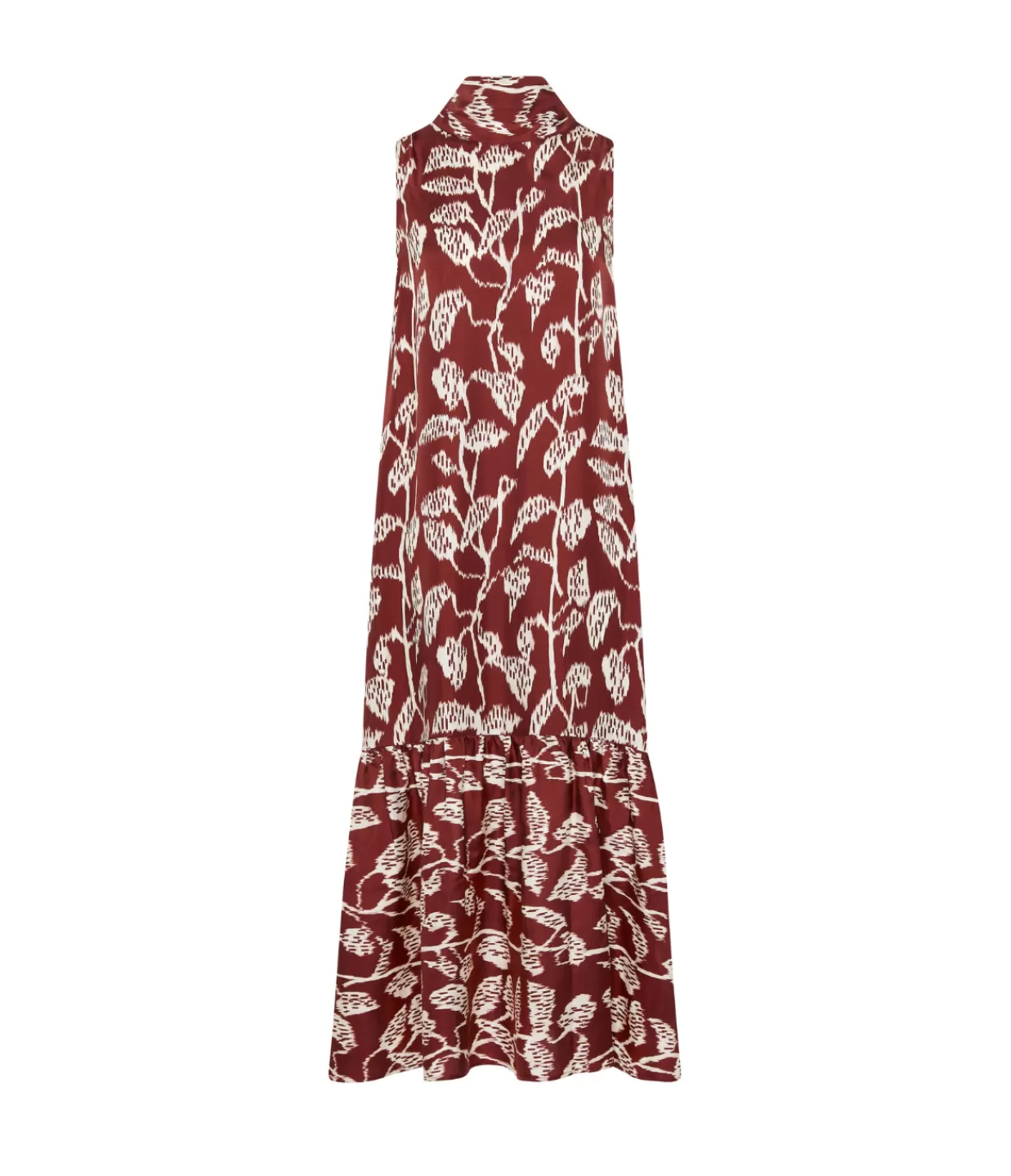 Best Sale Oslo Silk Dress In Burgundy Vine Dresses