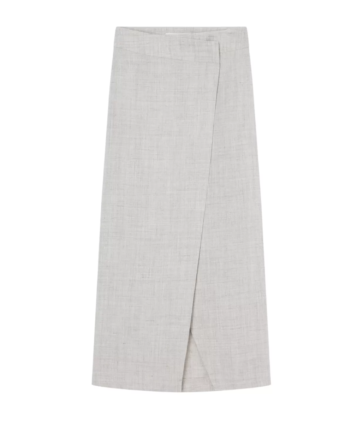 Store Overlap Waist Skirt In Stone Melange Skirts