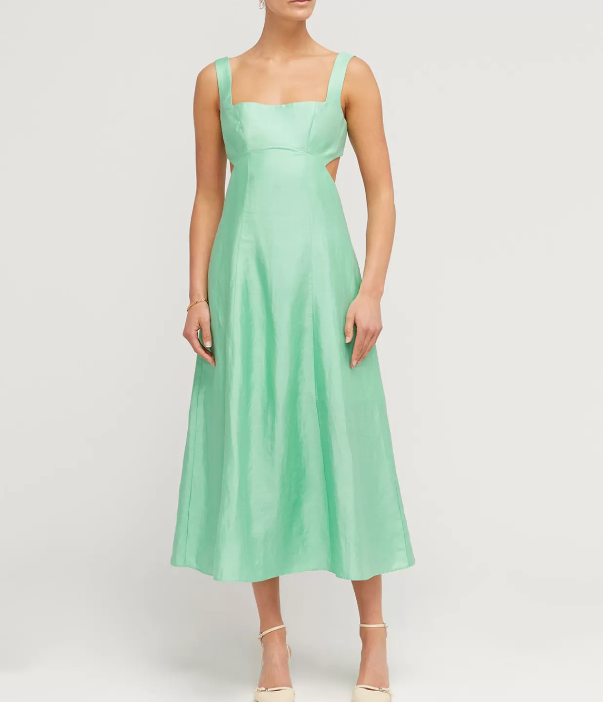 New Pennant Midi Dress In Mantis Green Dresses