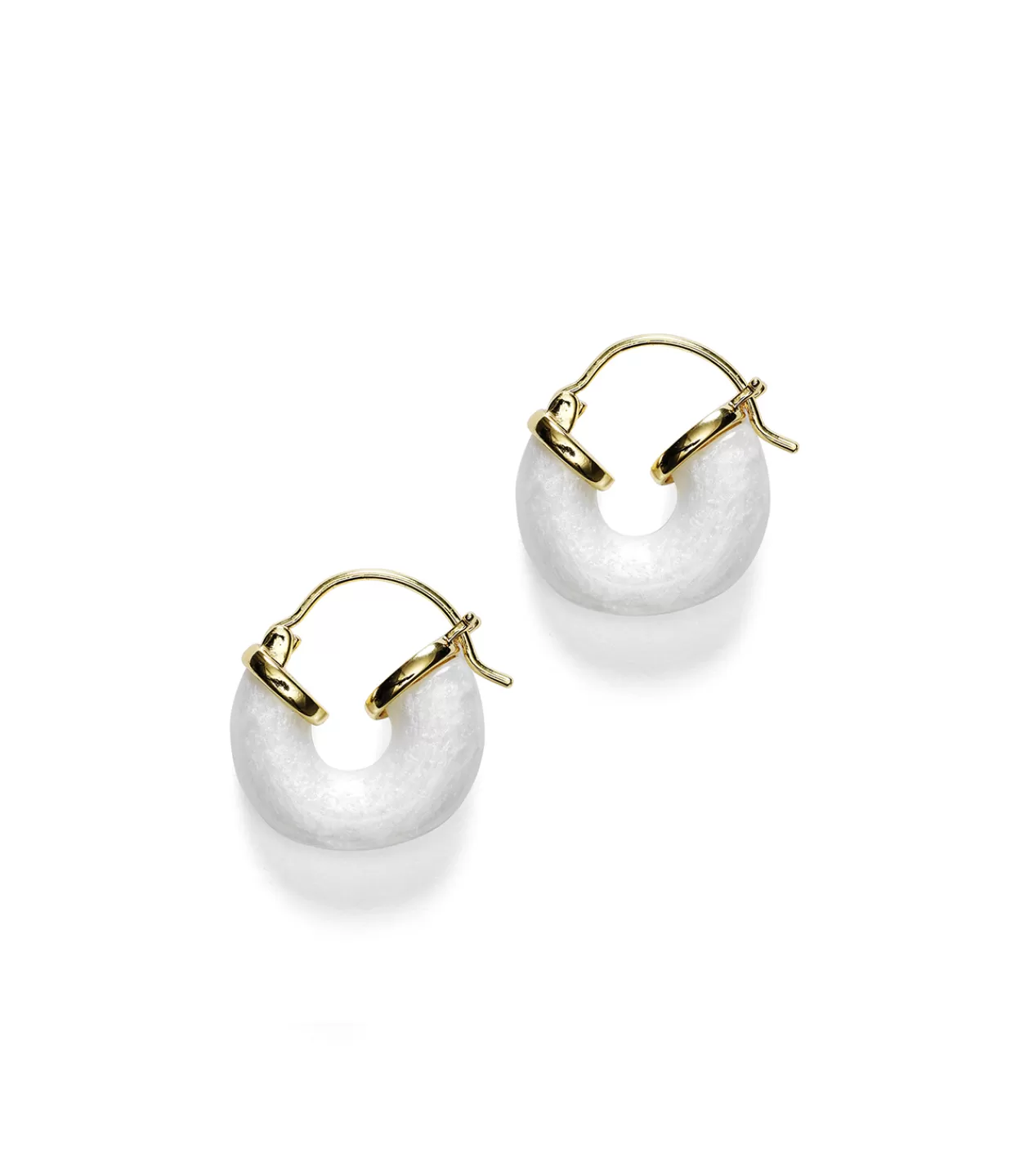 Cheap Petit Swell Hoop In White Jewellery | Earrings