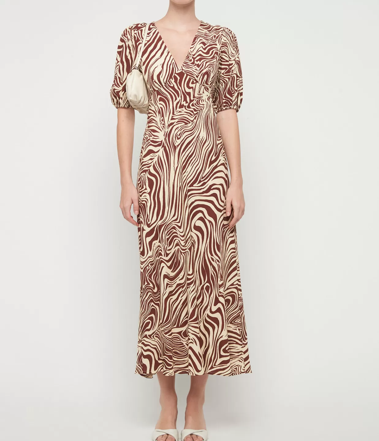 Online Poppy Dress In Brown Marble Zebra Dresses