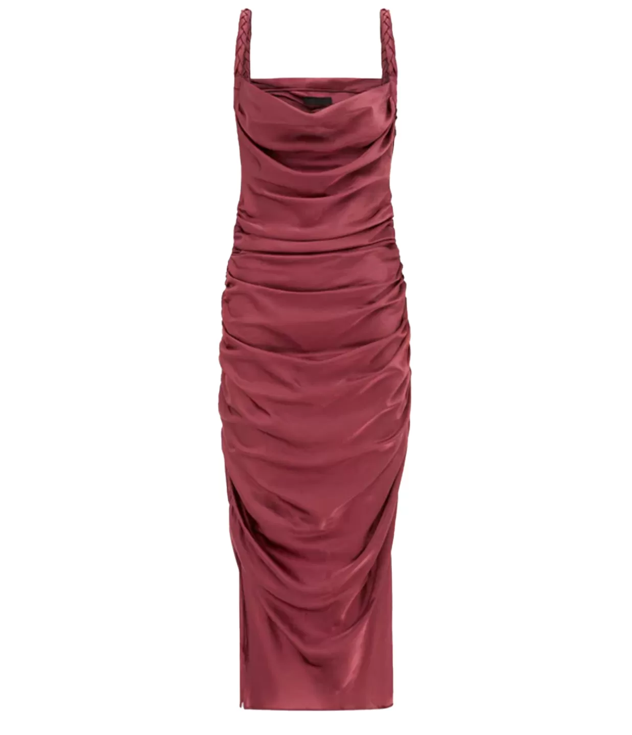 Flash Sale Rachel Cowl Neck Slip Dress In Burgundy Dresses