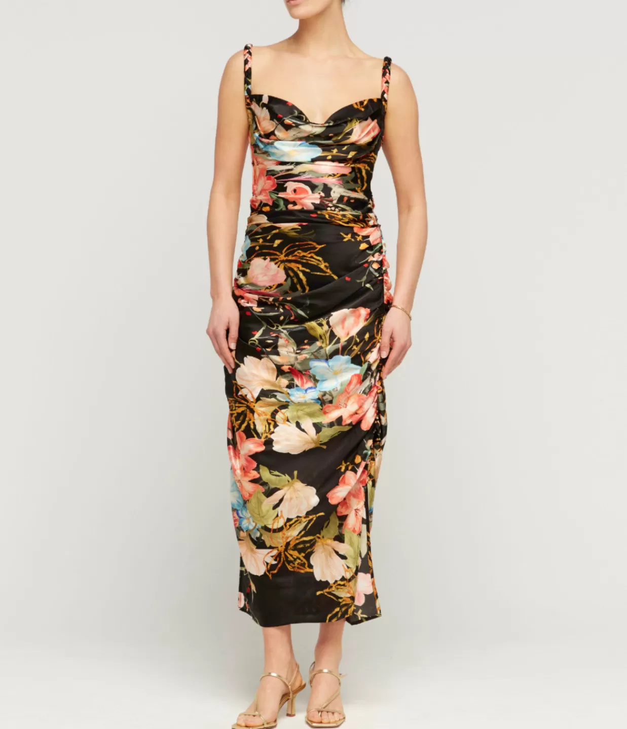 Cheap Rachel Cowl Neck Slip Dress In Opulent Mystic Print Dresses