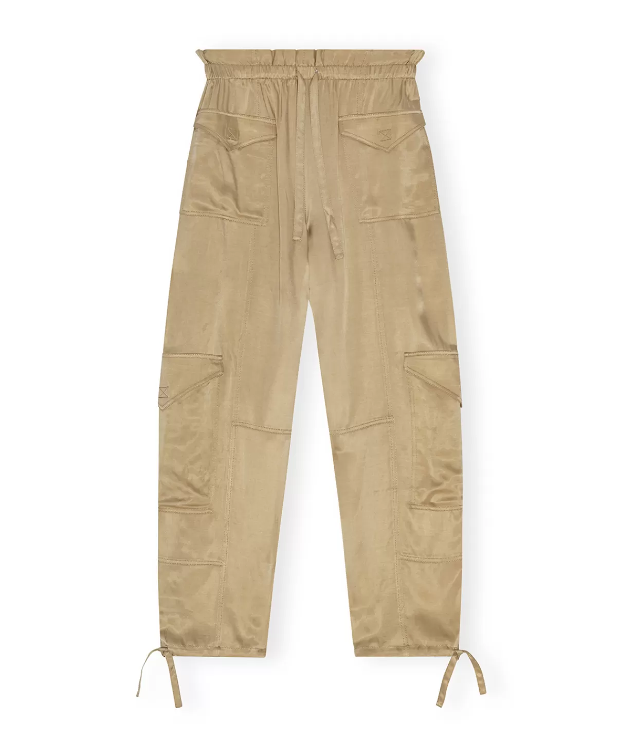 Store Relaxed Satin Pants In Safari Pants