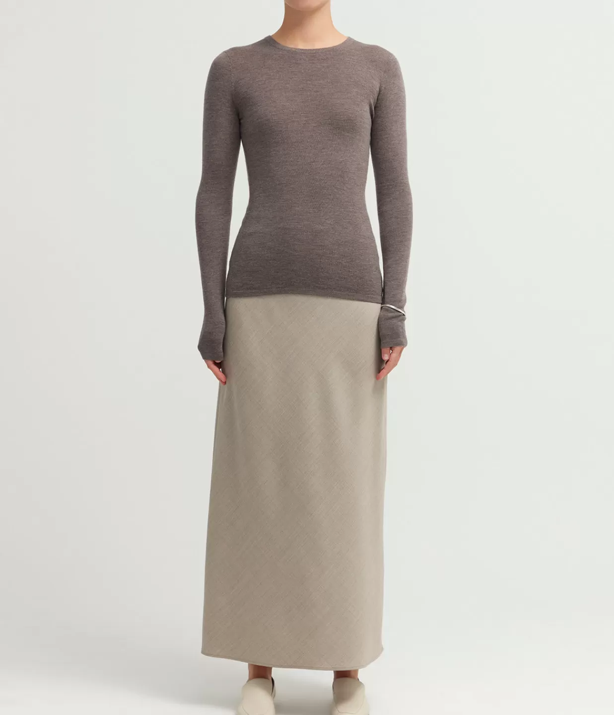 Clearance Riva Bias Skirt In Almond Skirts