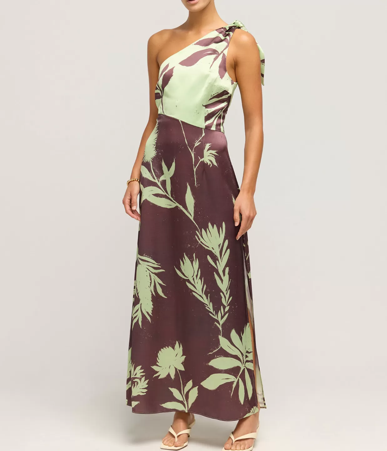 Flash Sale Riviera One Shoulder Maxi Dress In Australiana Floral Dresses