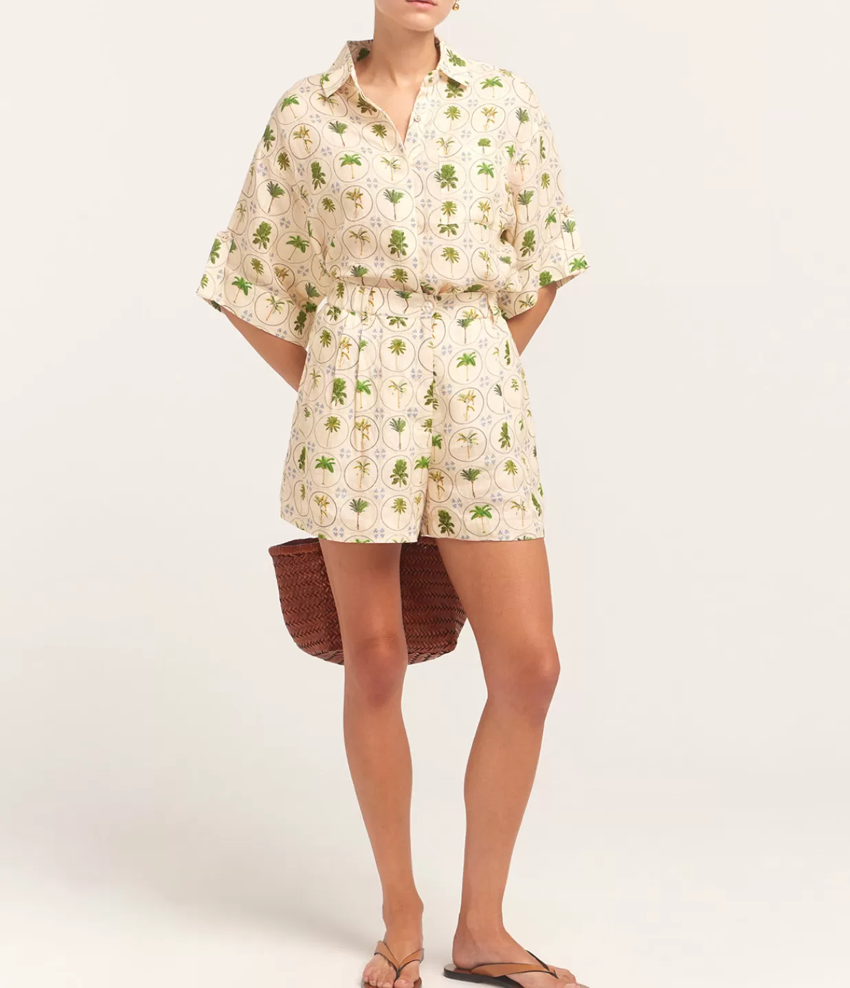 Cheap Rummy Shorts In Tropical Palms Shorts