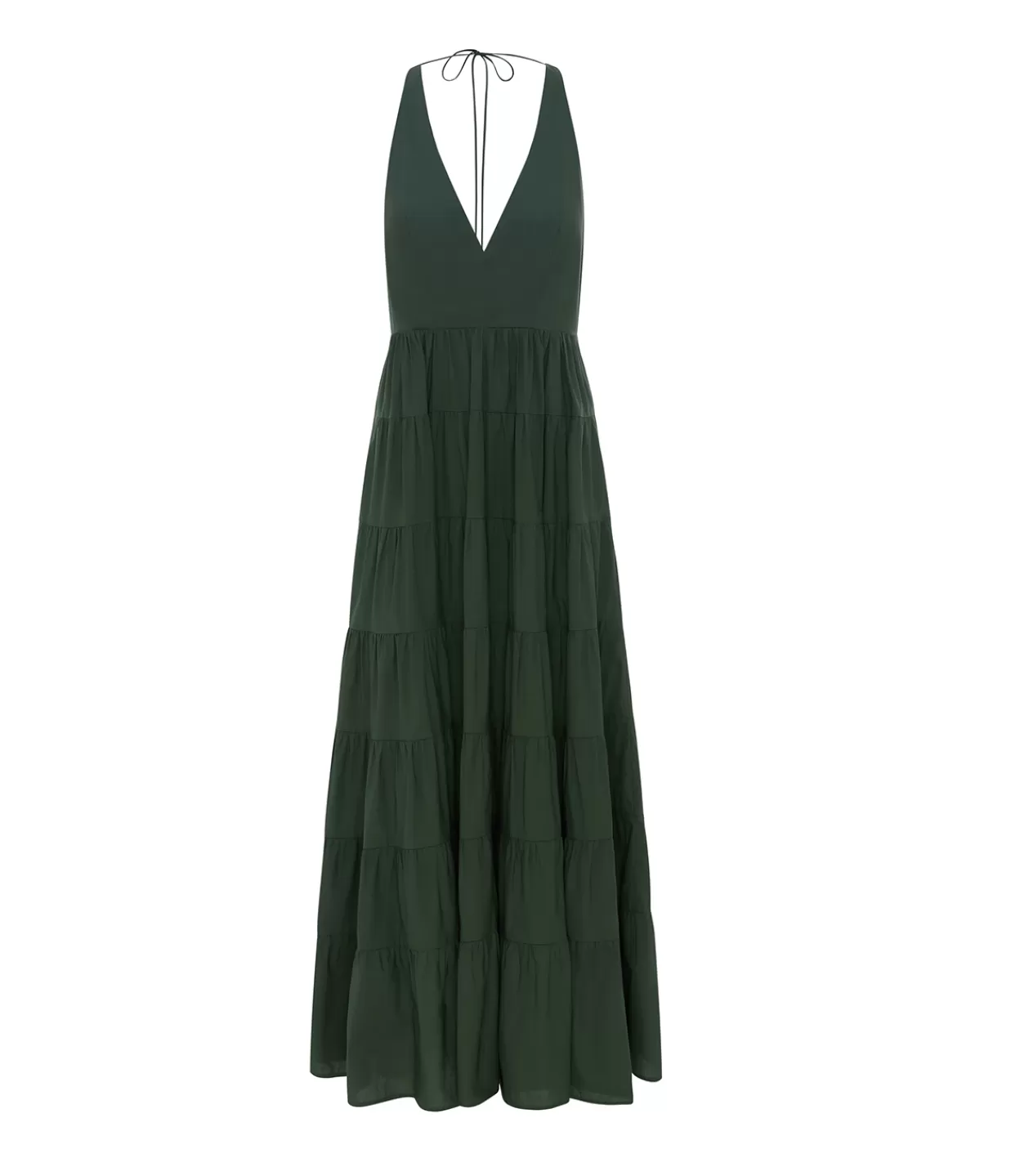 Sale Ryan Tiered Maxi Dress In Forest Green Dresses