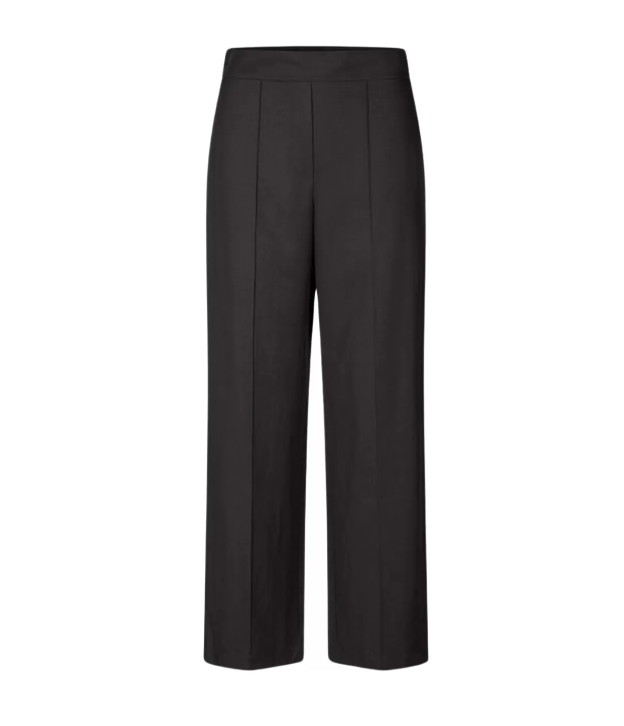 Cheap Sahani Slim Leg Silk Linen Pants In Black Pants