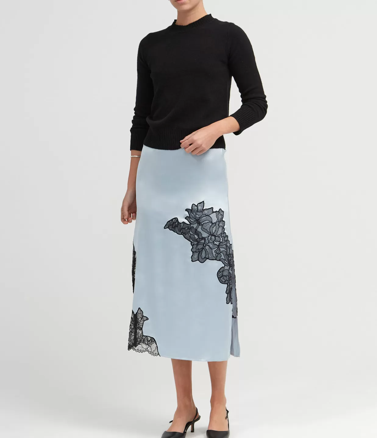 Discount Satin Lace Skirt In Skyway Skirts