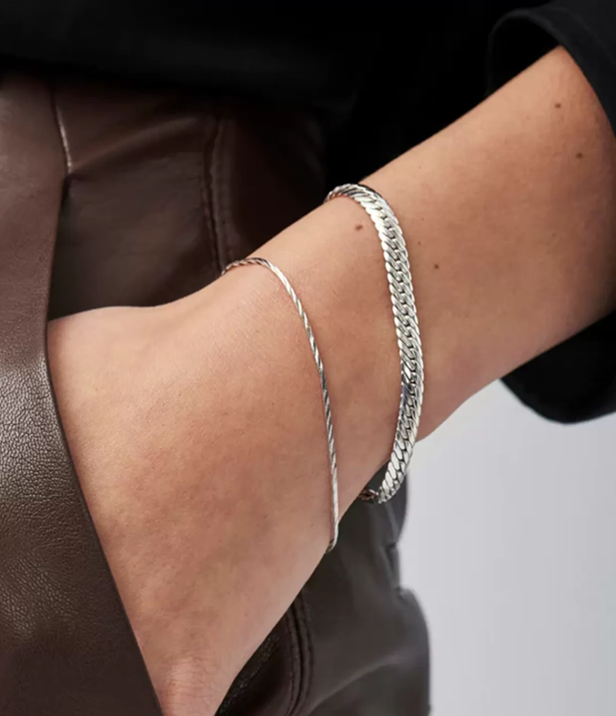 Fashion Savi Asymmetric Square Chain Bracelet In Silver Jewellery | Bracelets