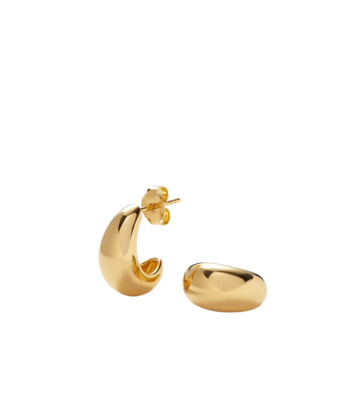 Shop Savi Dome Small Hoop Earring In Gold Jewellery | Earrings