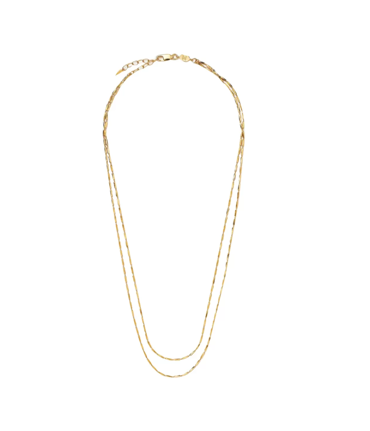 Fashion Savi Vintage Link Double Chain Necklace In Gold Jewellery | Necklaces