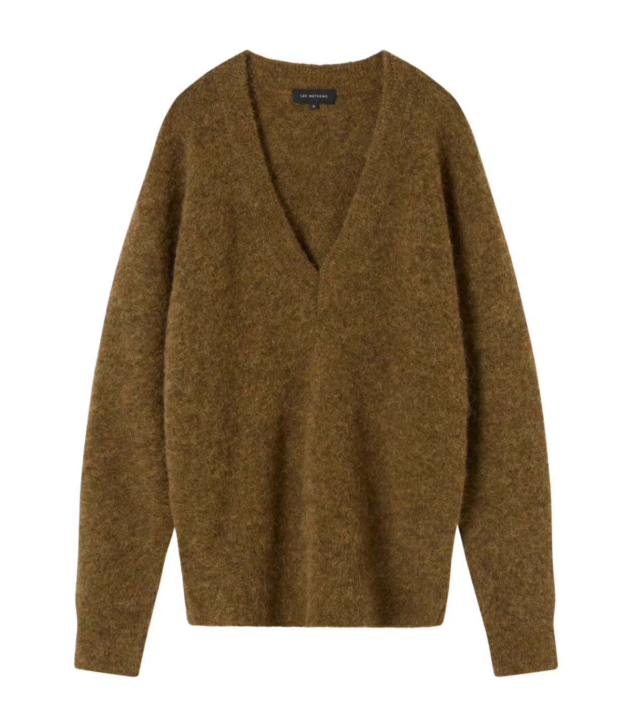 Clearance Sawyer Longline V Neck Sweater In Tobacco Knitwear