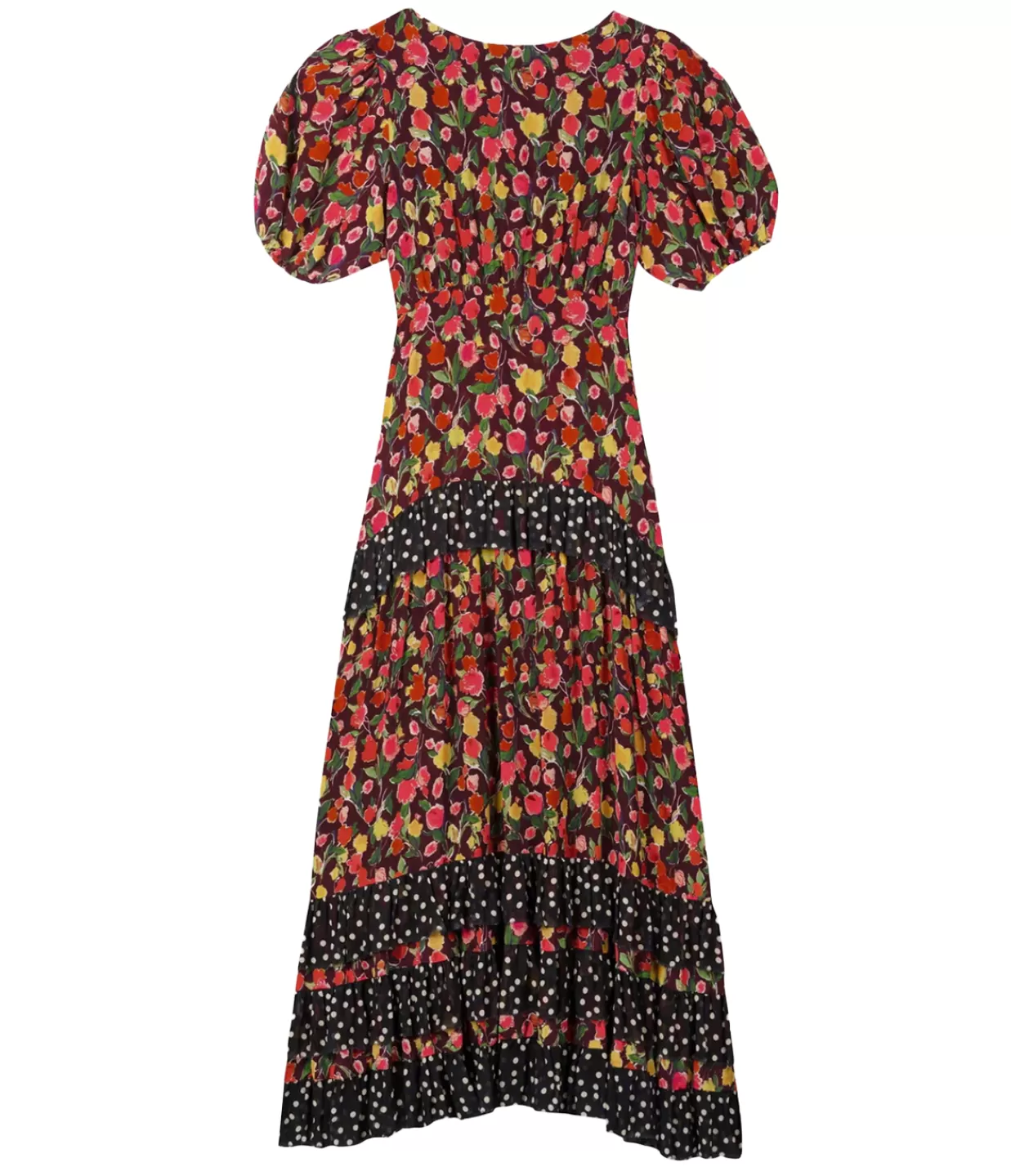 Best Shireen Dress In Fontainhas Floral Maroon Dresses