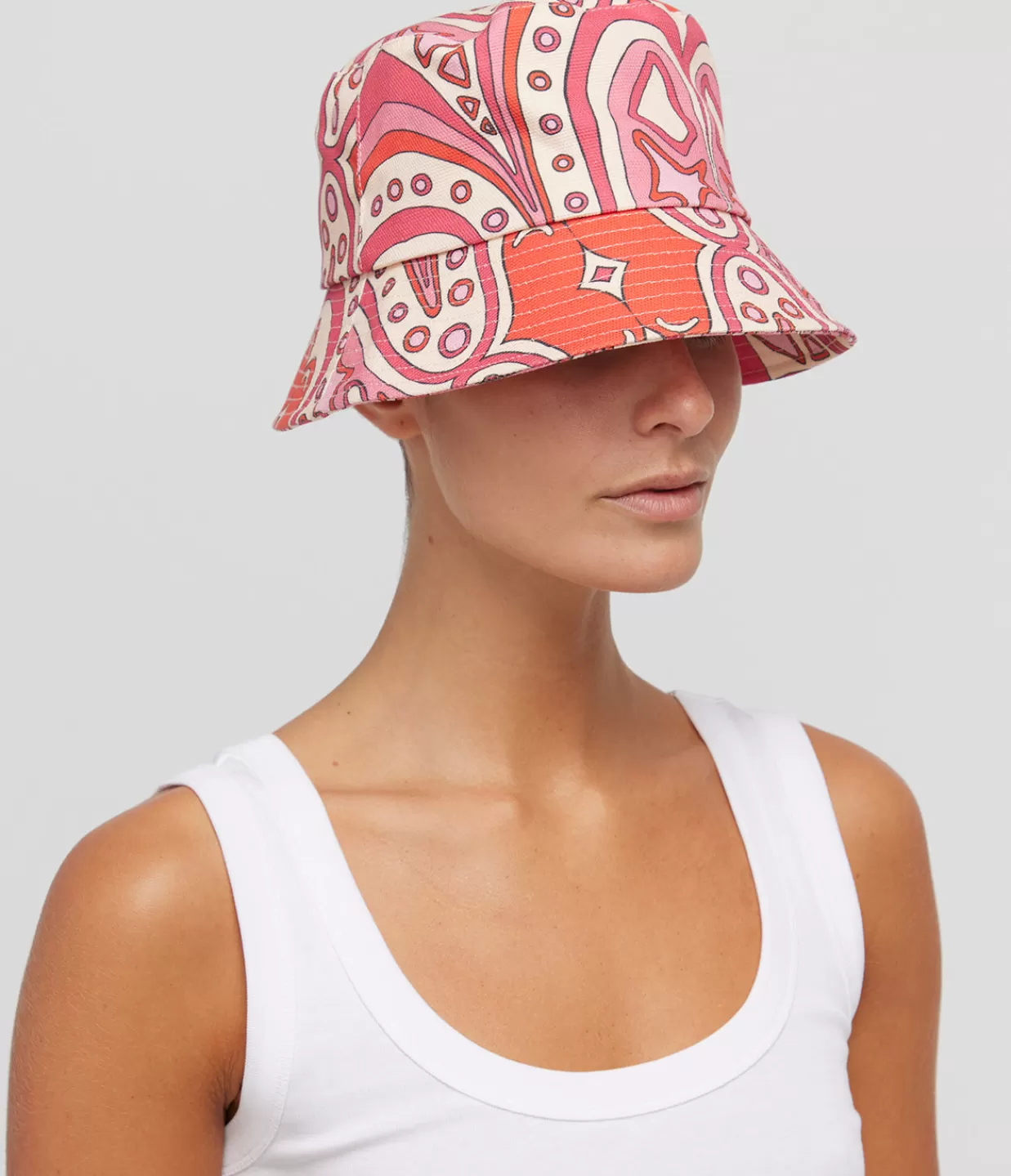 Store Shore Bucket Hat In Retro Pink Hats