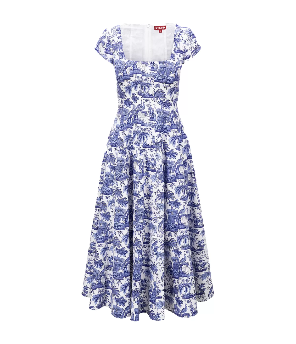 Shop Shortsleeve Wells Dress In Blue Toile Dresses