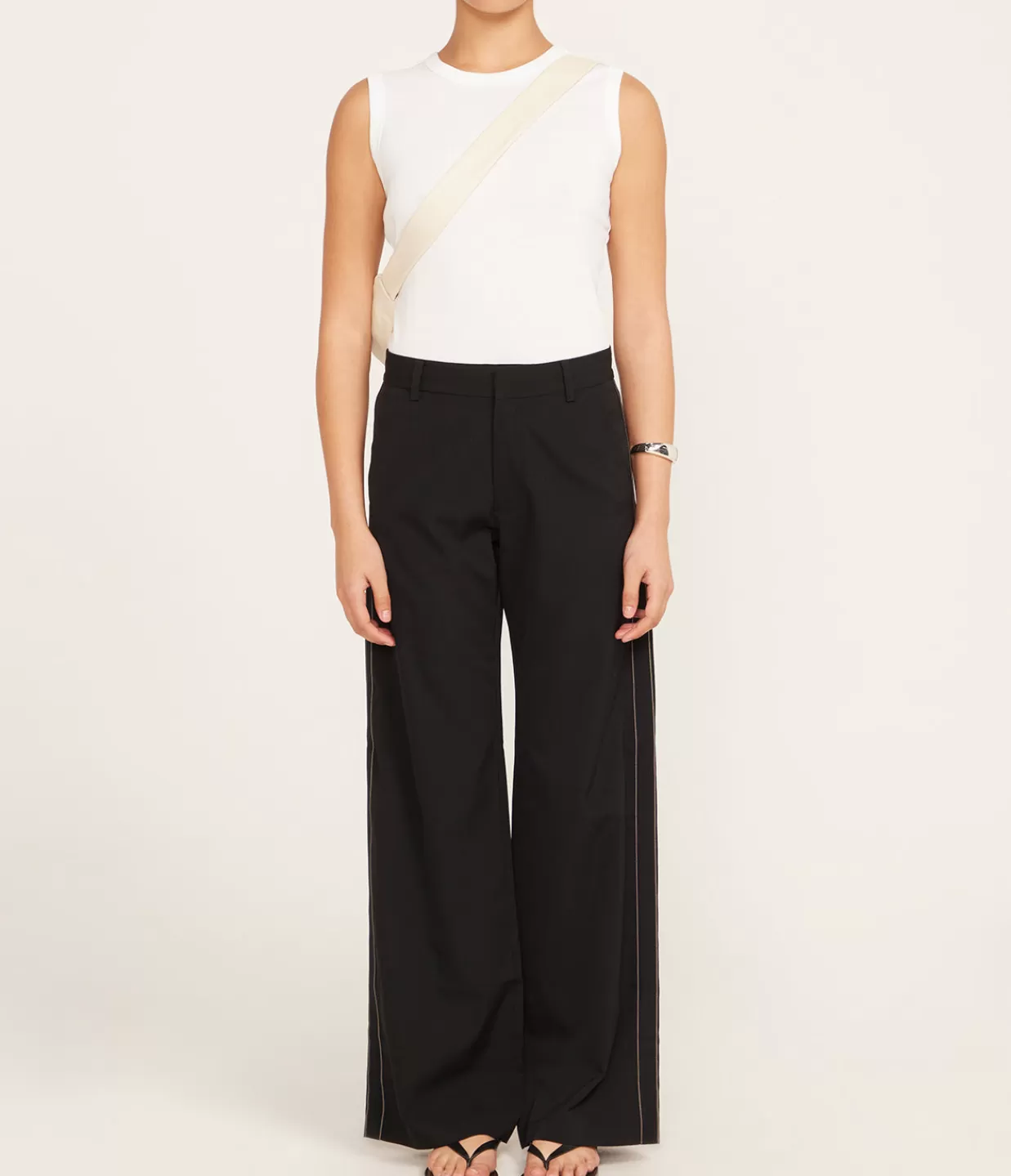 Shop Side Stripe Tailored Pants In Black Pants