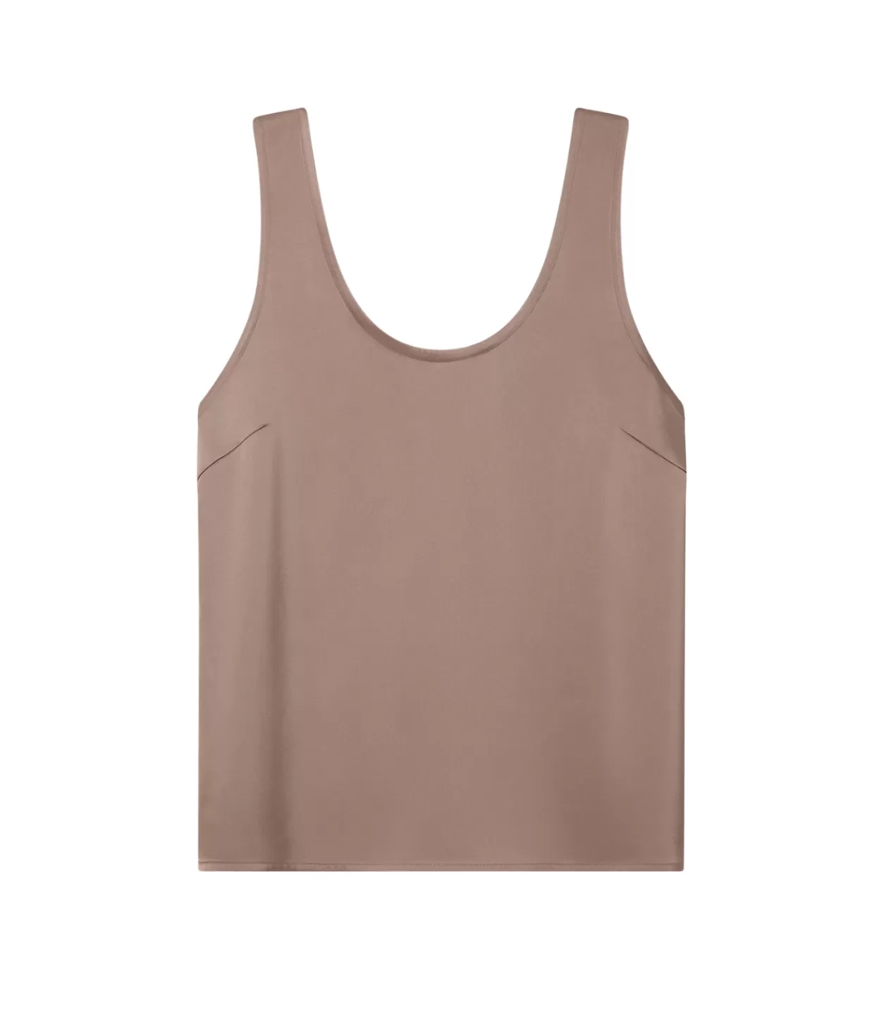 Best Sloane Satin Tank In Mocha Tops