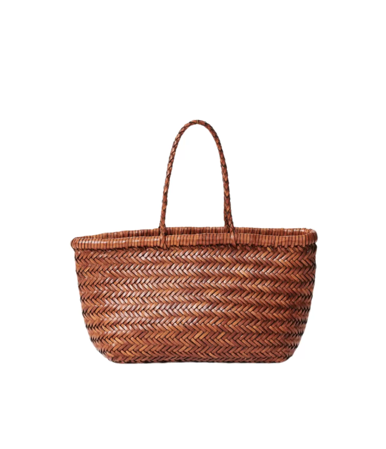 Cheap Small Bamboo Triple Jump Basket Bag In Tan Bags