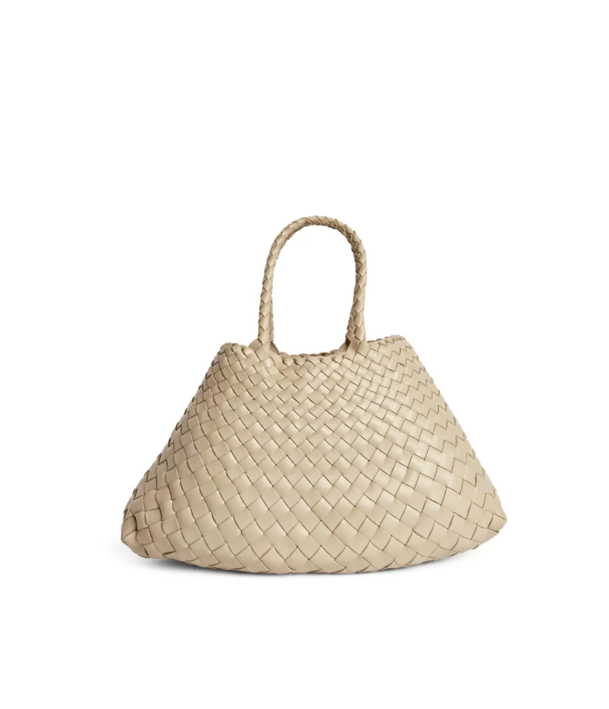 Shop Small Santa Croce Leather Bag In Pearl Bags