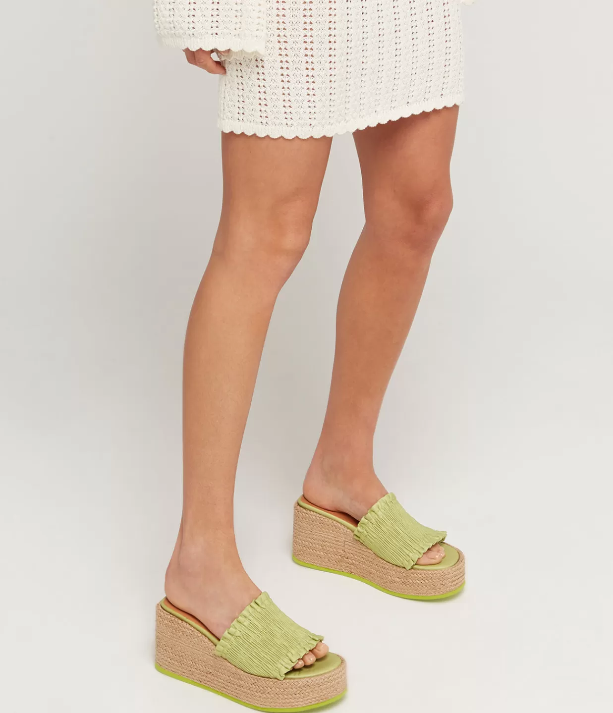 Cheap Smock Espadrille Wedge Sandal In Tender Shoots Heels & Pumps