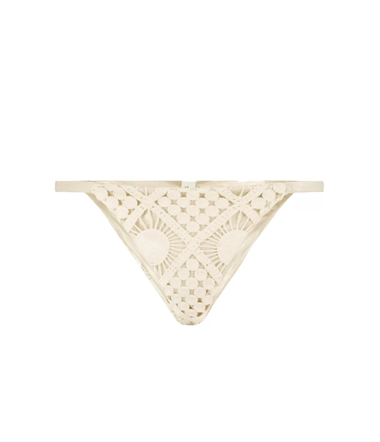 Clearance Sun Triangle Bikini Bottom In Natural Lace Swim & Resortwear