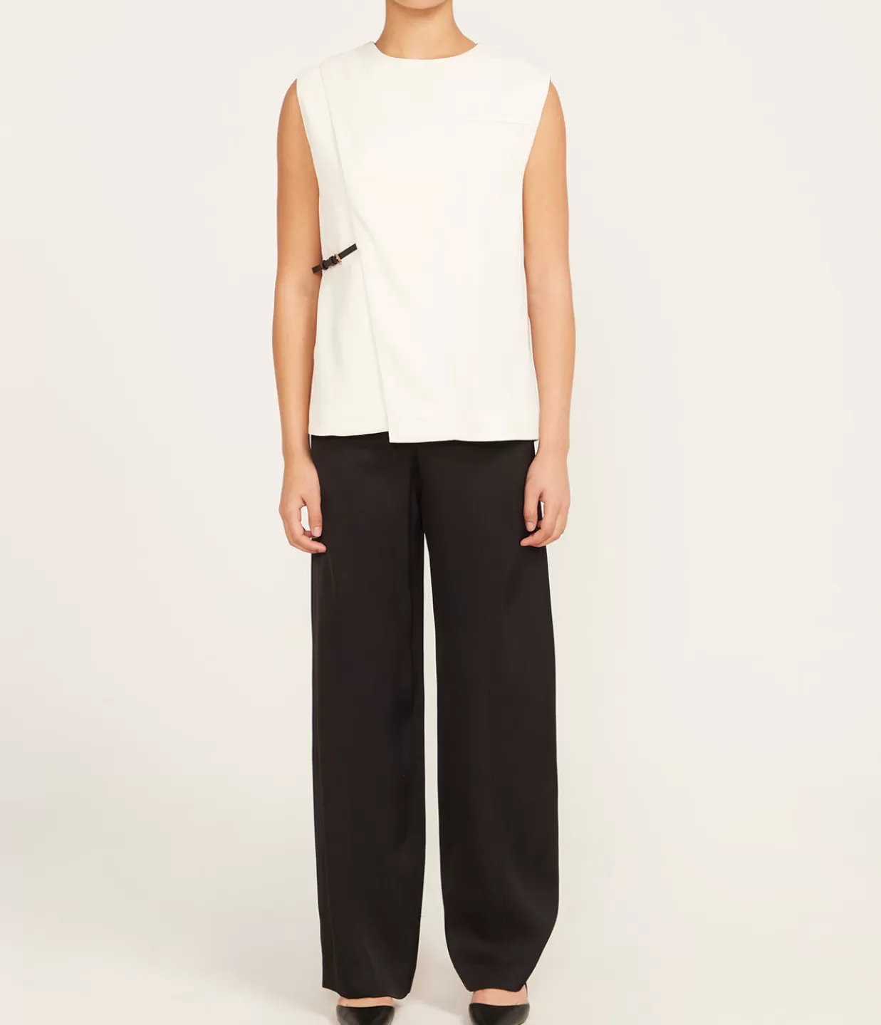 Online Talia Straight Leg Wool Pants In Black Pants