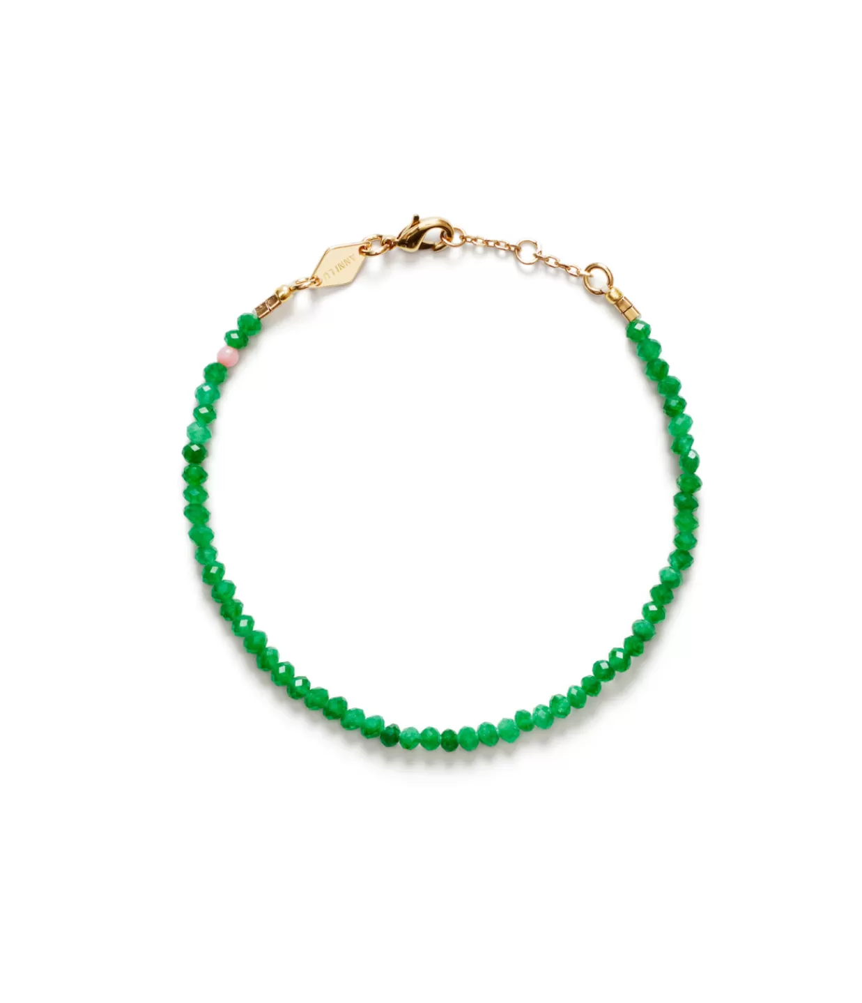 Shop Tan Line Bracelet In Green Jade Jewellery | Bracelets