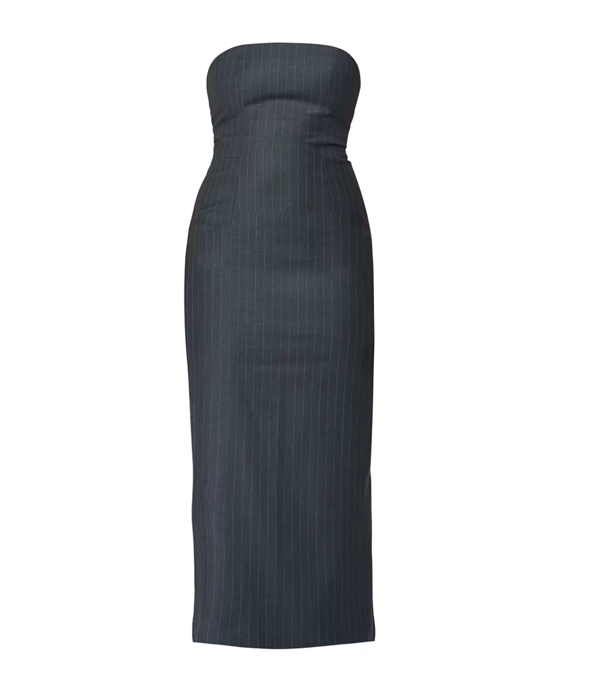 Outlet Tandi Wool Midi Dress In Grey Pinstripe Dresses