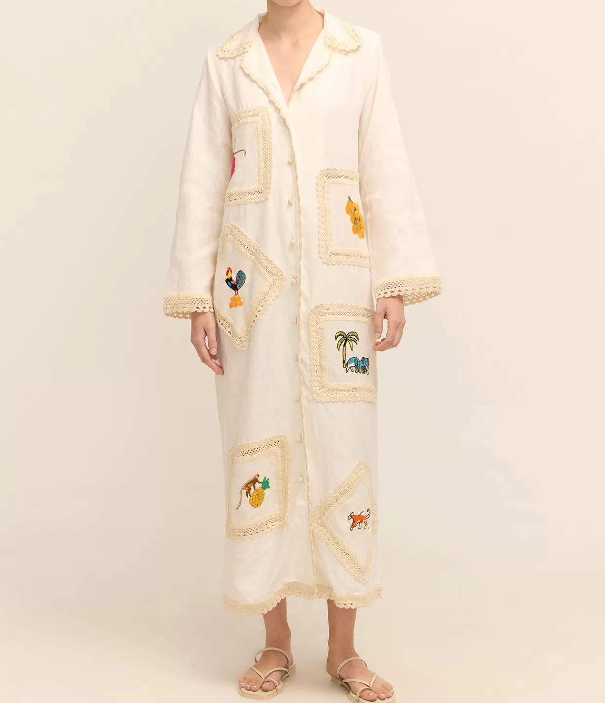 Cheap Teddy Shirtdress In Cream Dresses