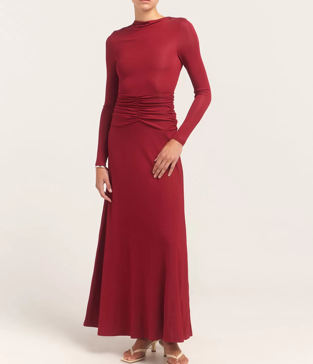 Clearance The Fran Dress In Cabernet Dresses