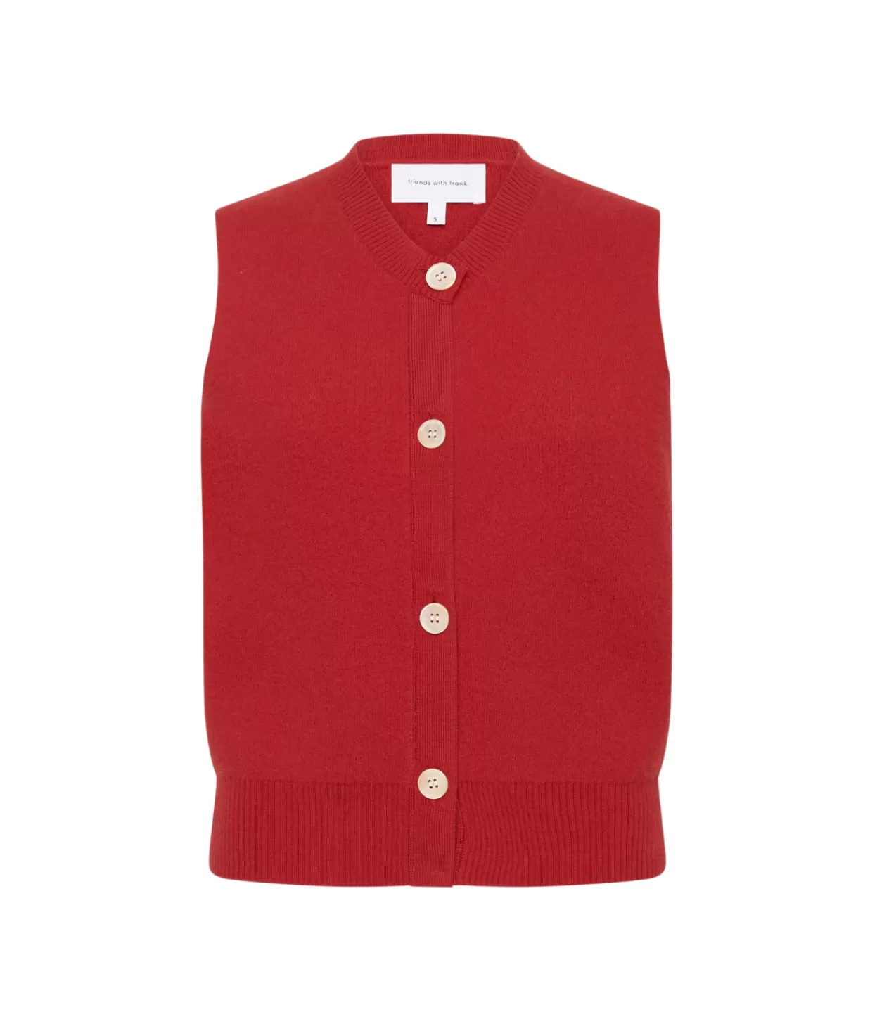 Discount The Riley Vest In Red Knitwear