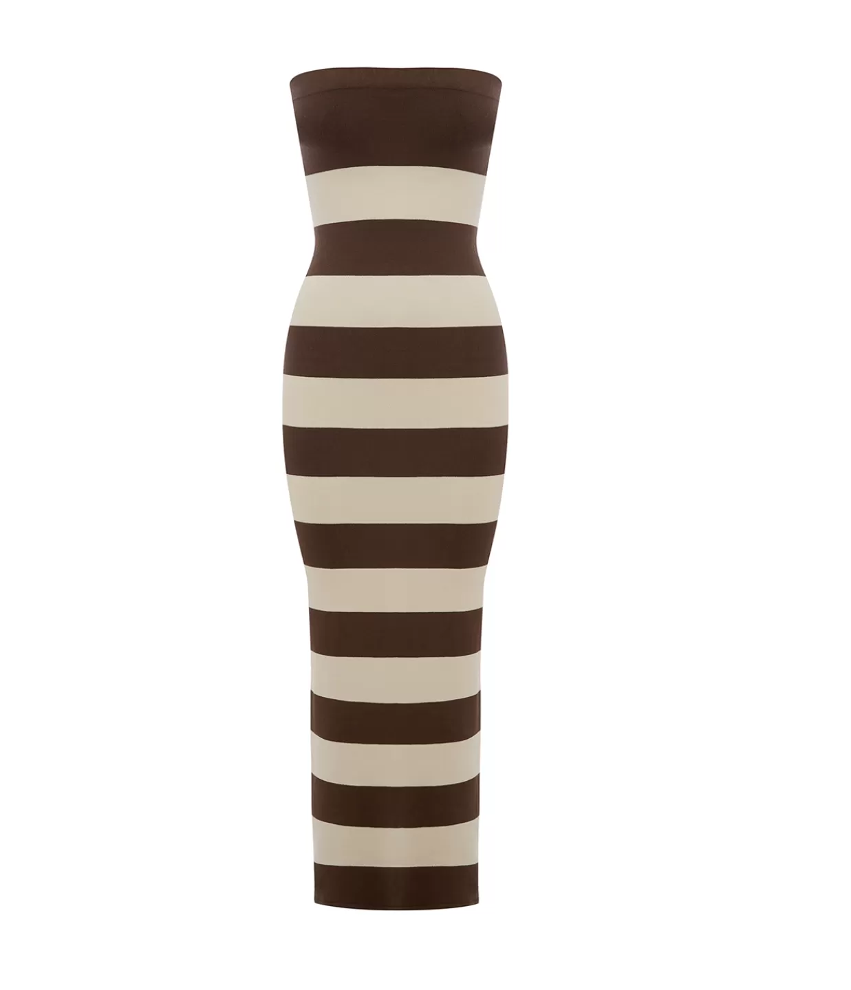 Discount Theo Strapless Dress In Chocolate And Cream Dresses