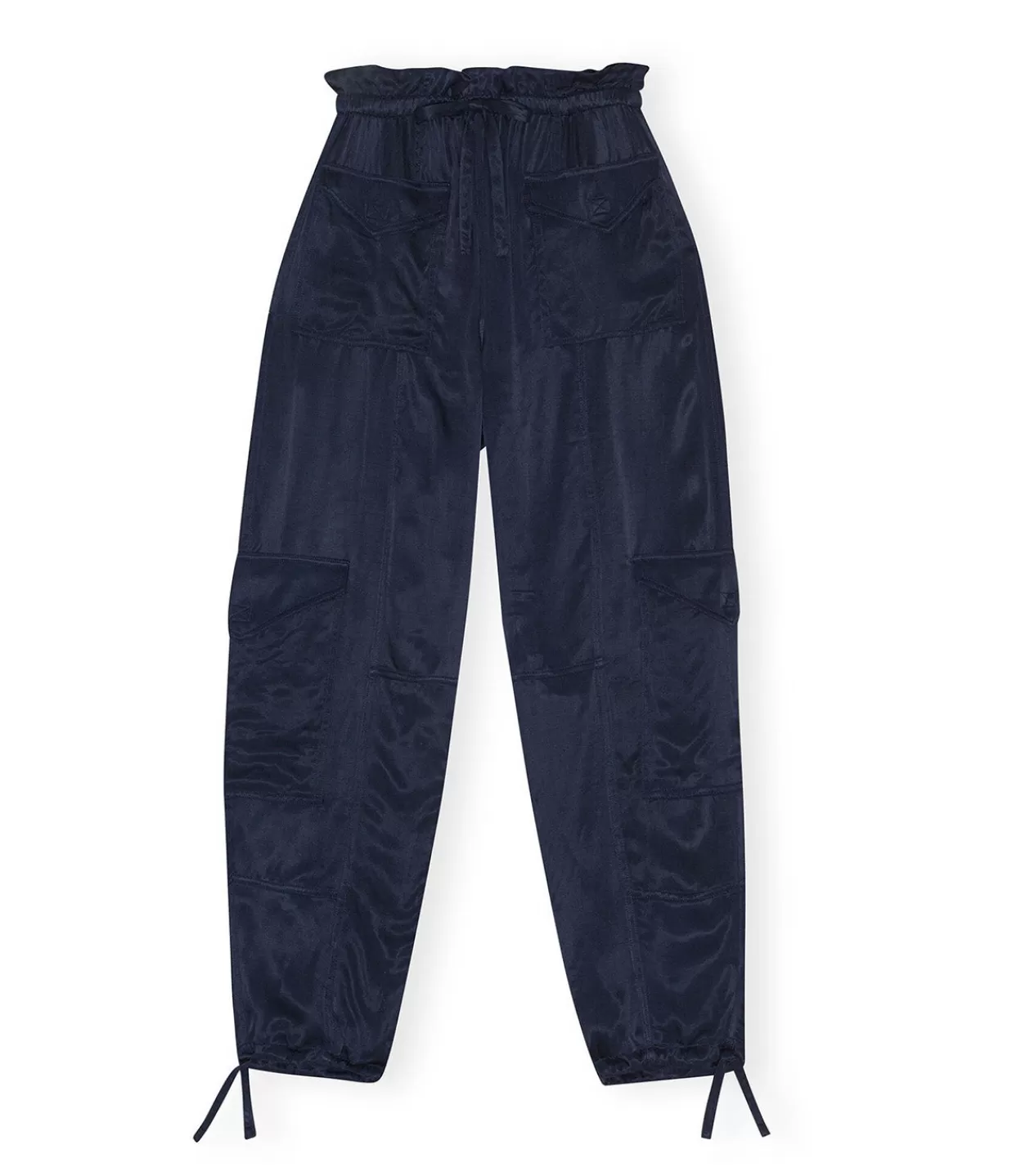 Flash Sale Twill Satin Tie Pants In Sky Captain Pants