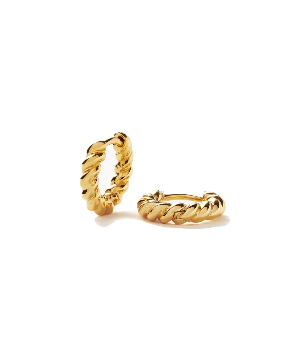 Fashion Twisted Tidal Huggies In Gold Jewellery | Earrings