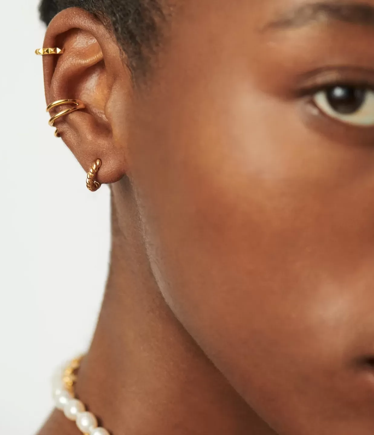 Fashion Twisted Tidal Huggies In Gold Jewellery | Earrings