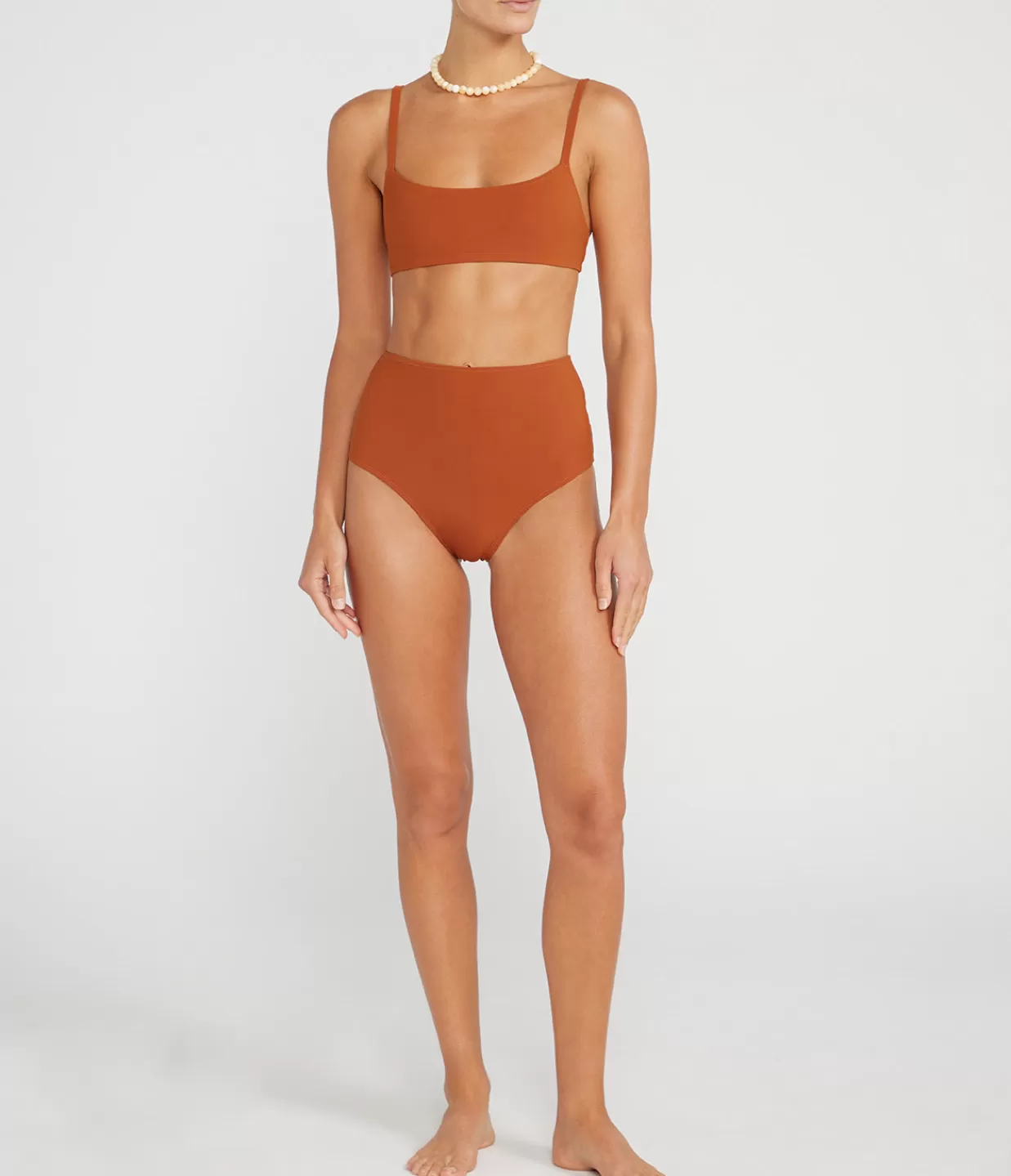 Sale Undici High Waisted Bikini In Terracotta Swim & Resortwear