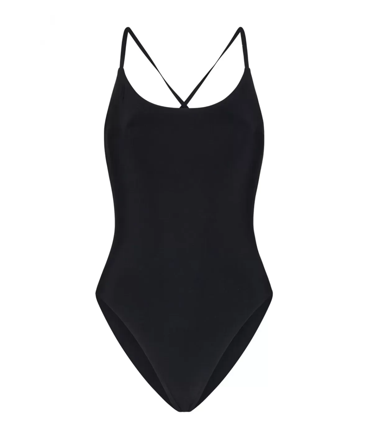 Outlet Uno Cross Back One Piece In Black Swim & Resortwear