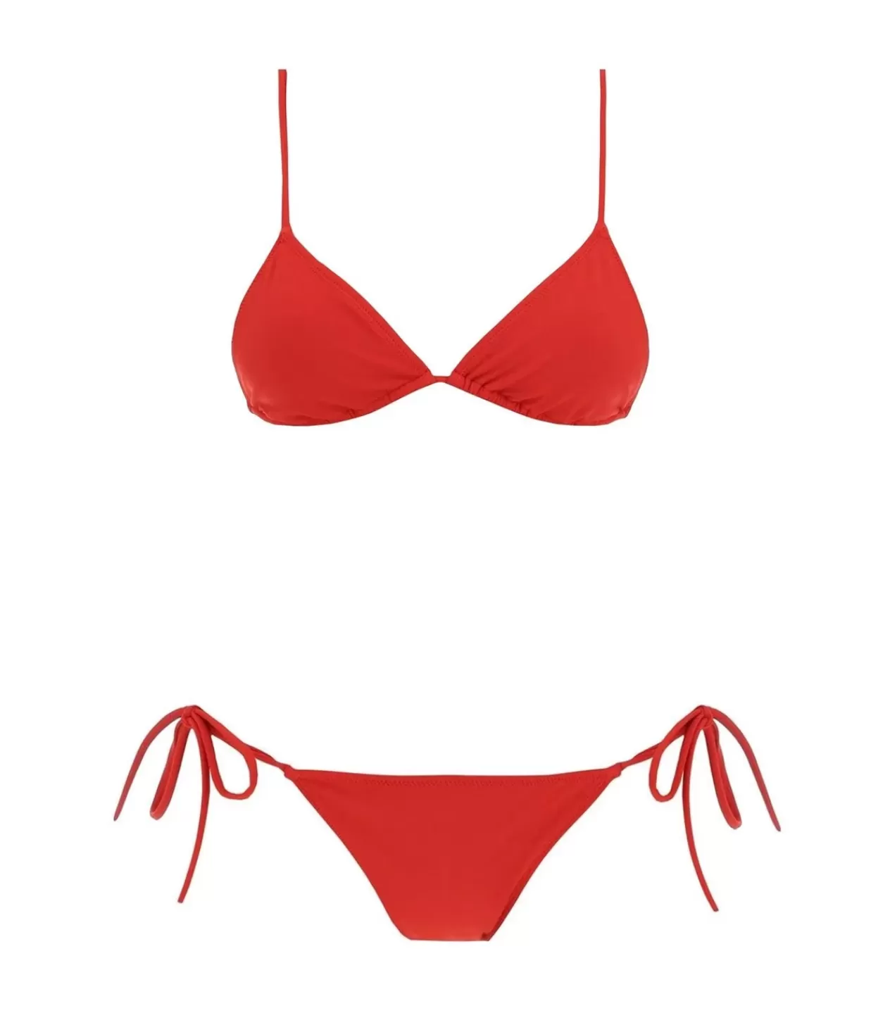 Store Venti Self Tie Bikini In Red Swim & Resortwear